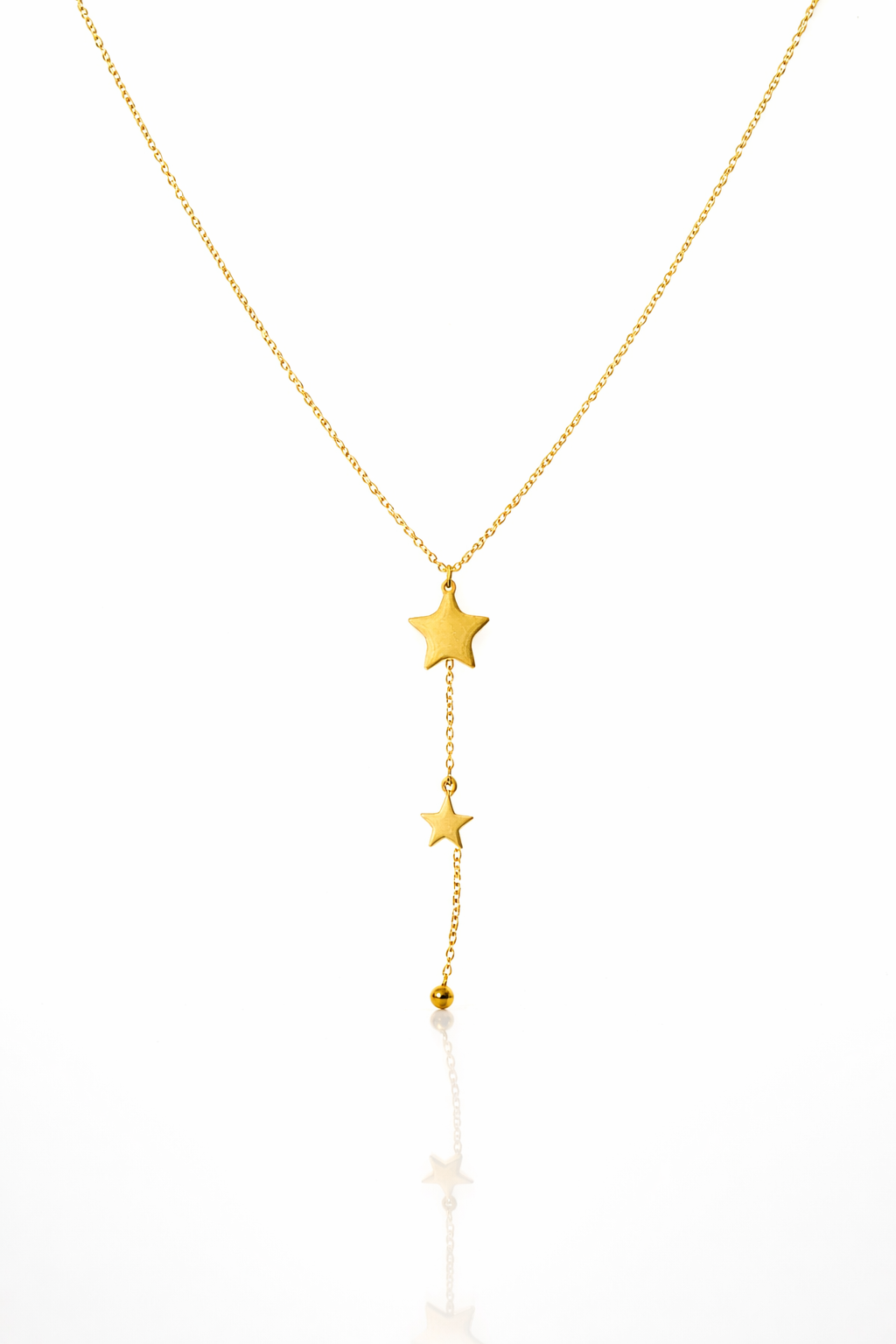 Two star pendent necklace