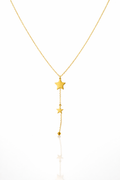 Two star pendent necklace