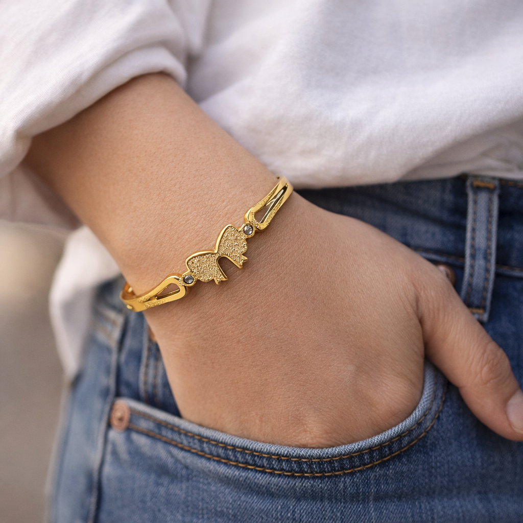 Imperial Ribbon Gold Bracelet