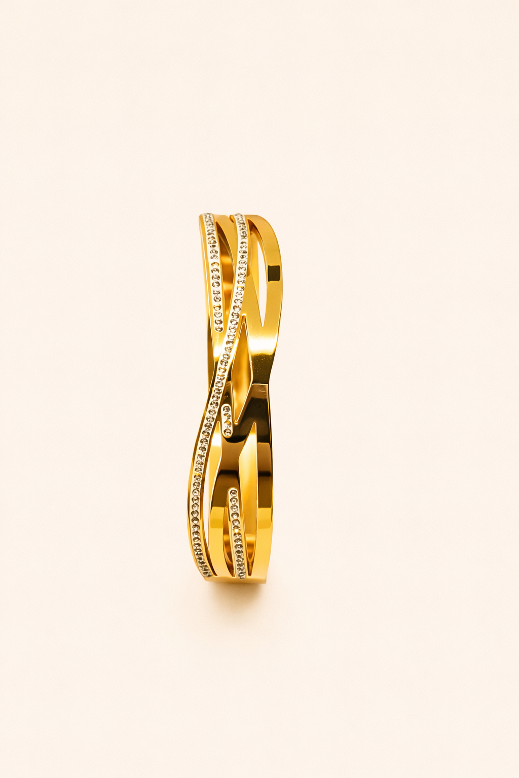 Seraphine Wave Diamond Gold Bracelet