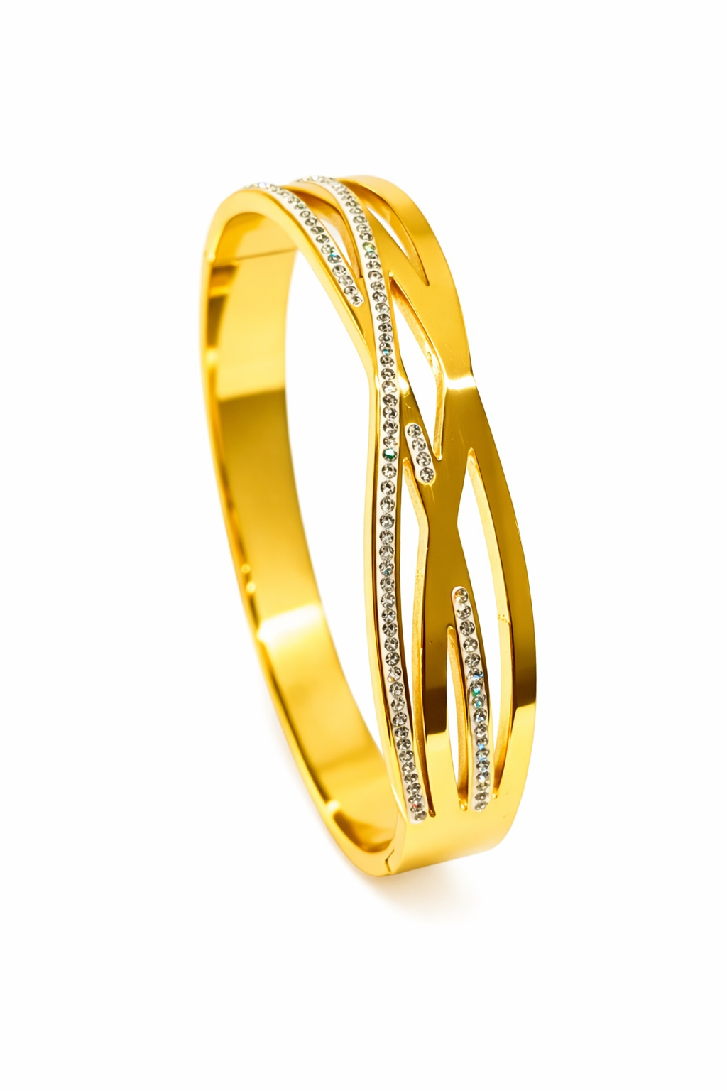 Seraphine Wave Diamond Gold Bracelet