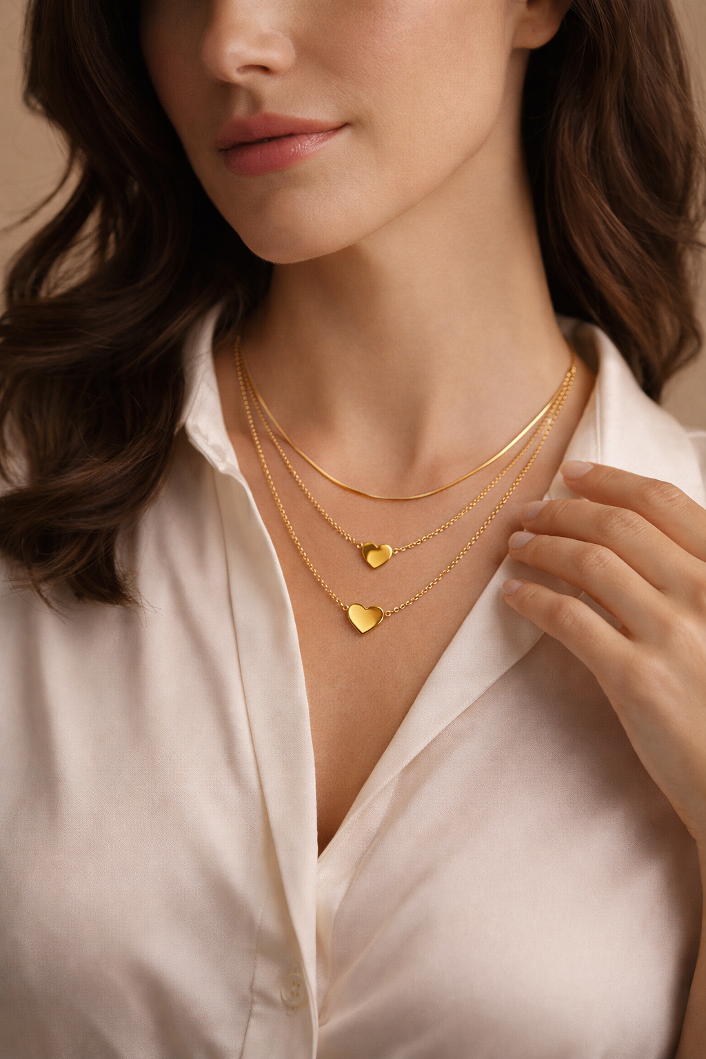 Aurora Twin Heart Luxe Necklace