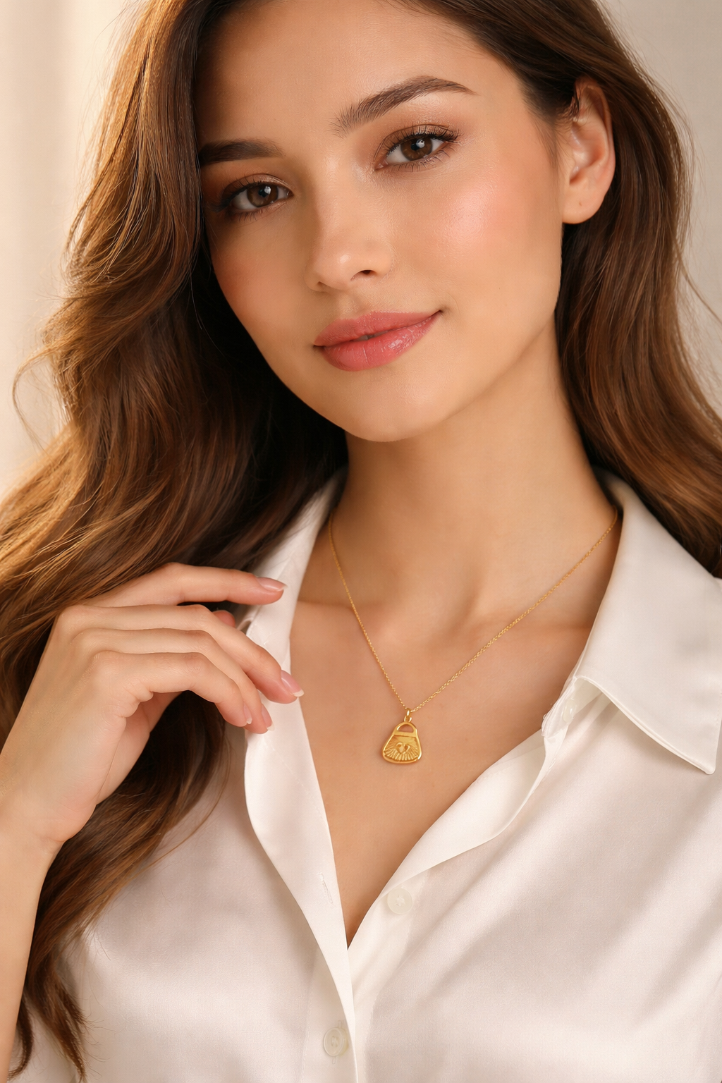 Golden Promise Lock Necklace