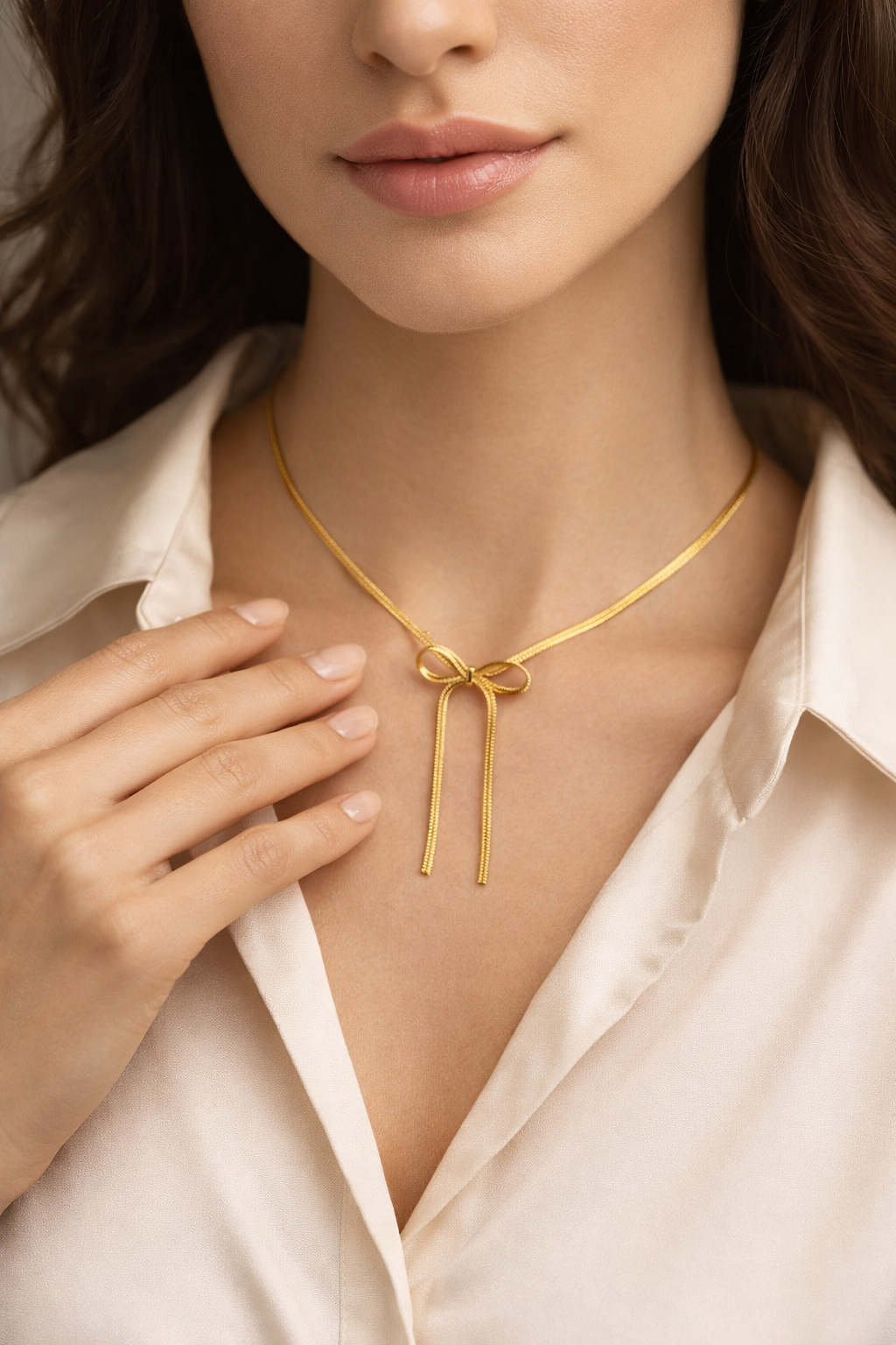 Celeste Ribbon Luxe Necklace