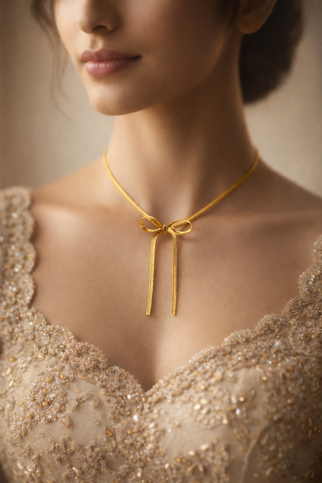 Celeste Ribbon Luxe Necklace