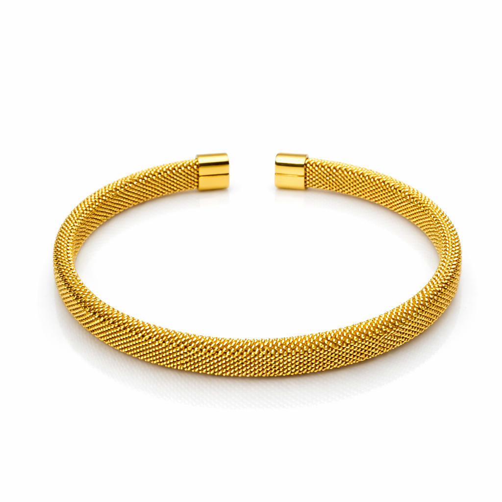 Velora Mesh Luxe Gold Cuff Bracelet