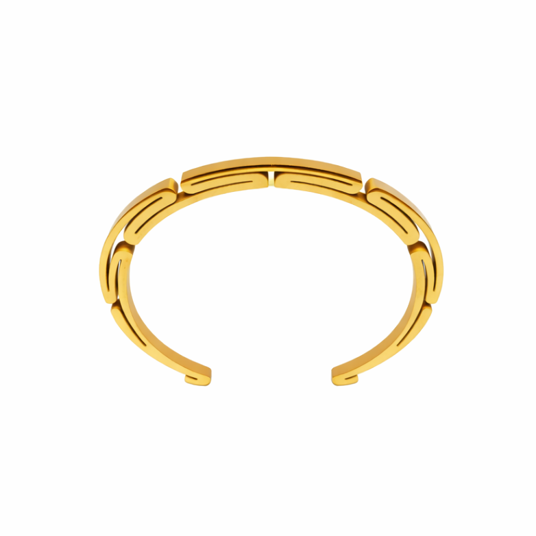 Architectural Arc Gold Cuff Bracelet
