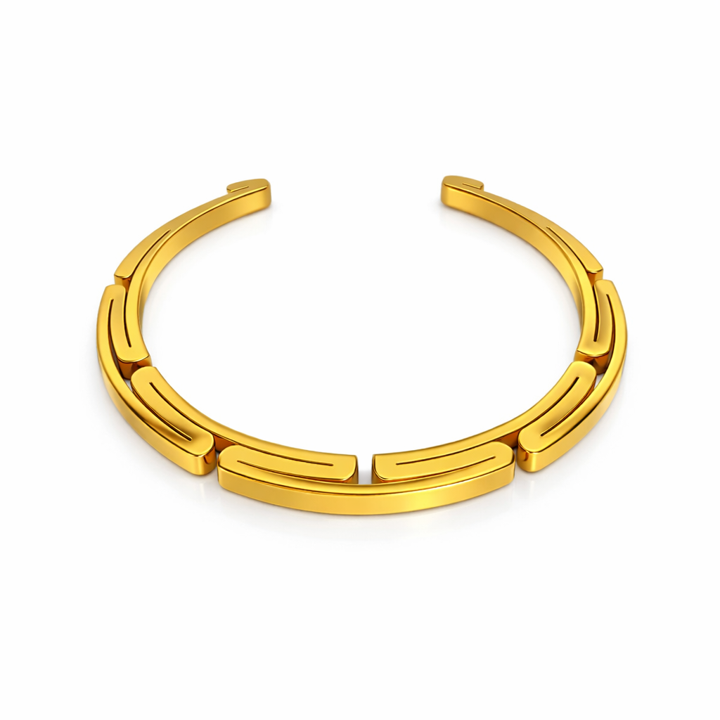 Architectural Arc Gold Cuff Bracelet