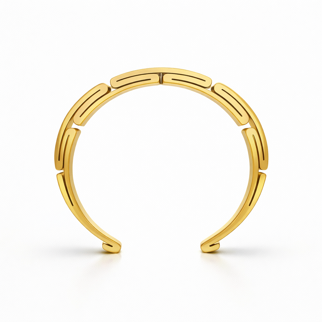 Architectural Arc Gold Cuff Bracelet