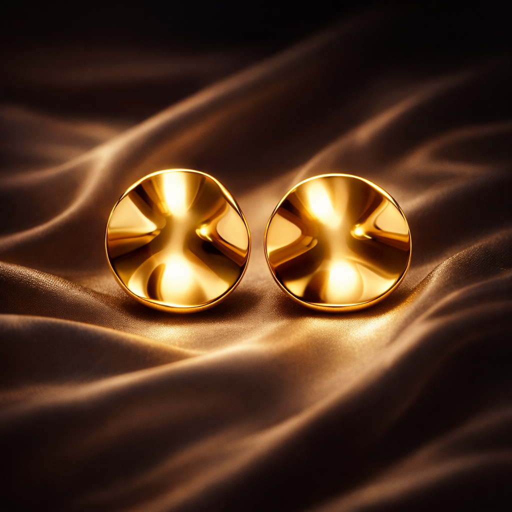 Aura Golden Eclipse Studs