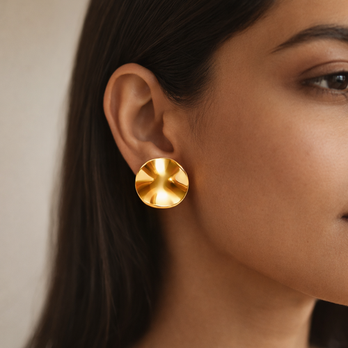 Aura Golden Eclipse Studs