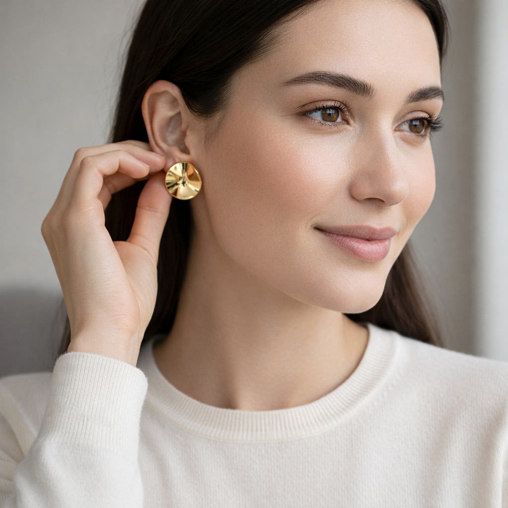Aura Golden Eclipse Studs