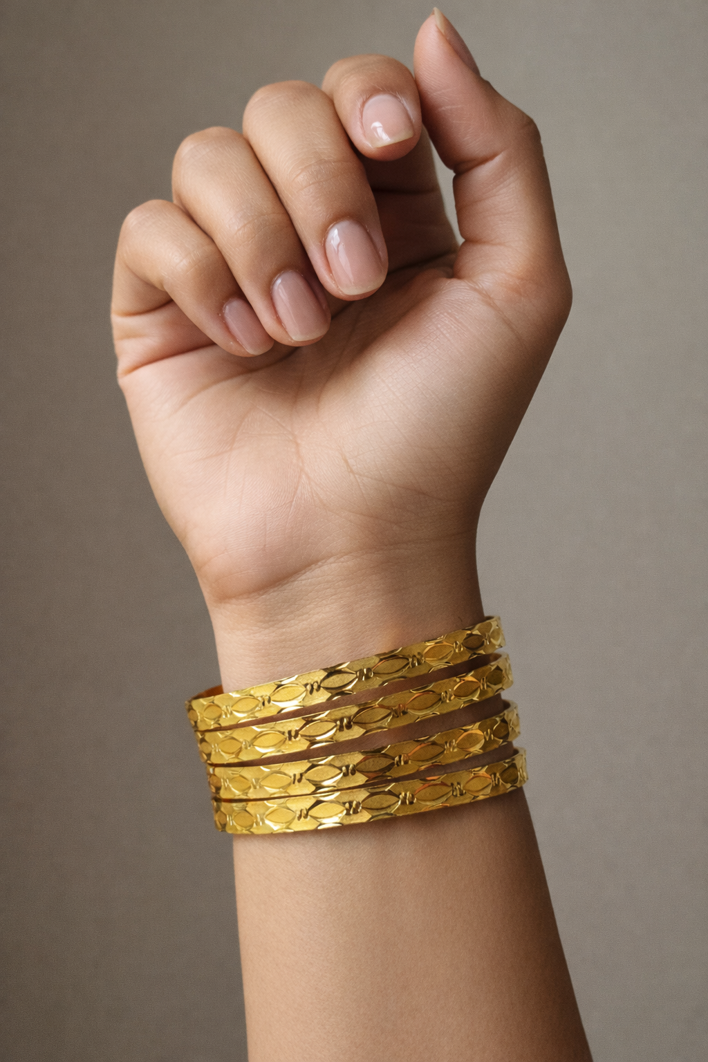 Imperial Emblem Gold Bangles