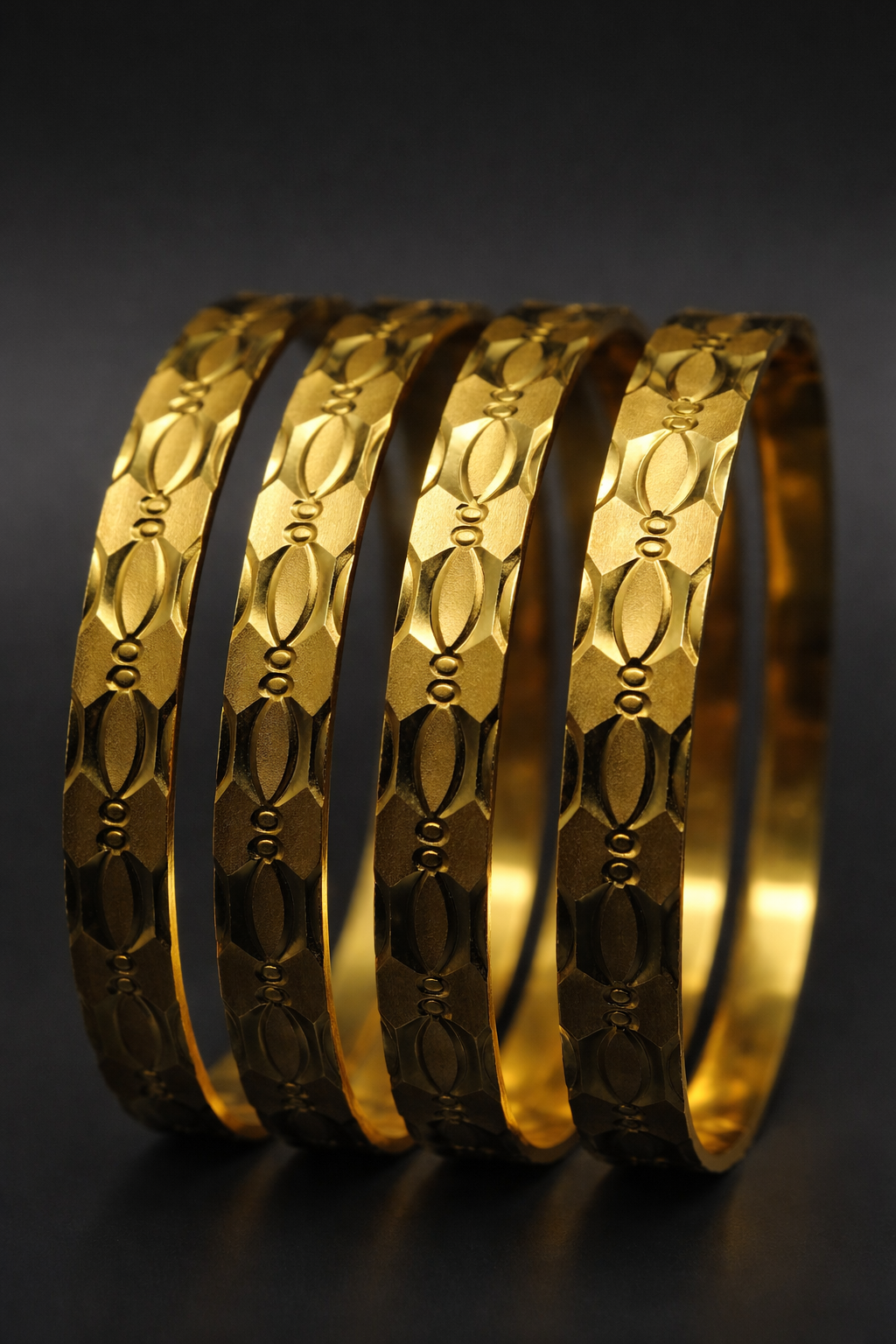 Imperial Emblem Gold Bangles