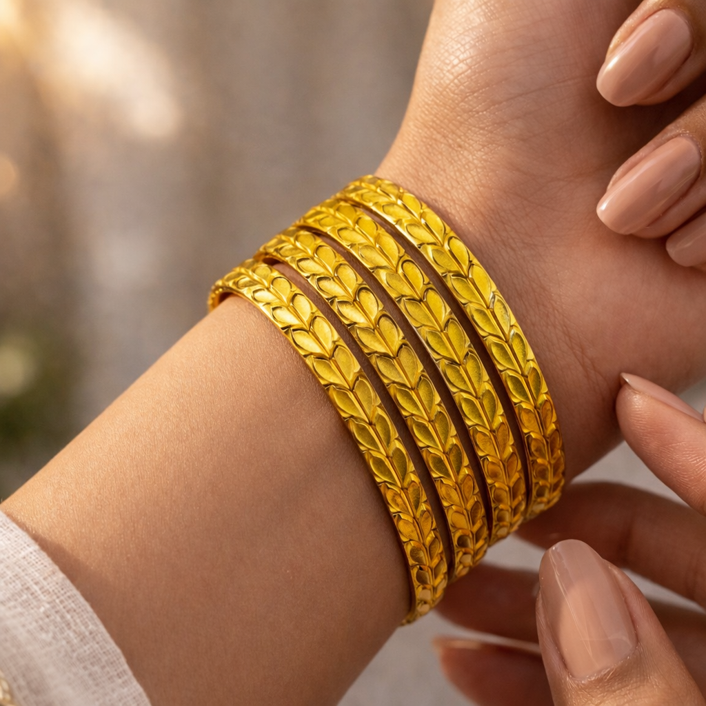 Imperial Leaf Glow Bangles