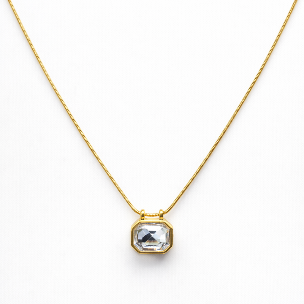 Veloura Crystal Frame Necklace