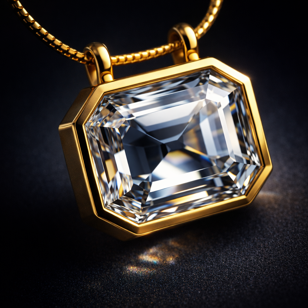 Veloura Crystal Frame Necklace