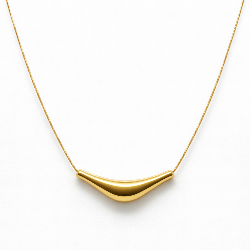 Luna Arc Golden Necklace
