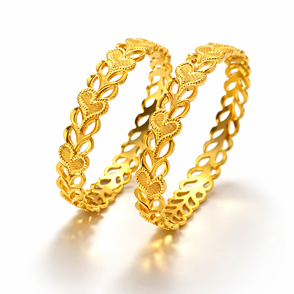 Aurelia Heartlink Gold Bangles