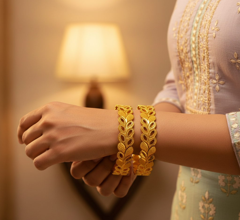 Aurelia Royal Vineleaf Bangles
