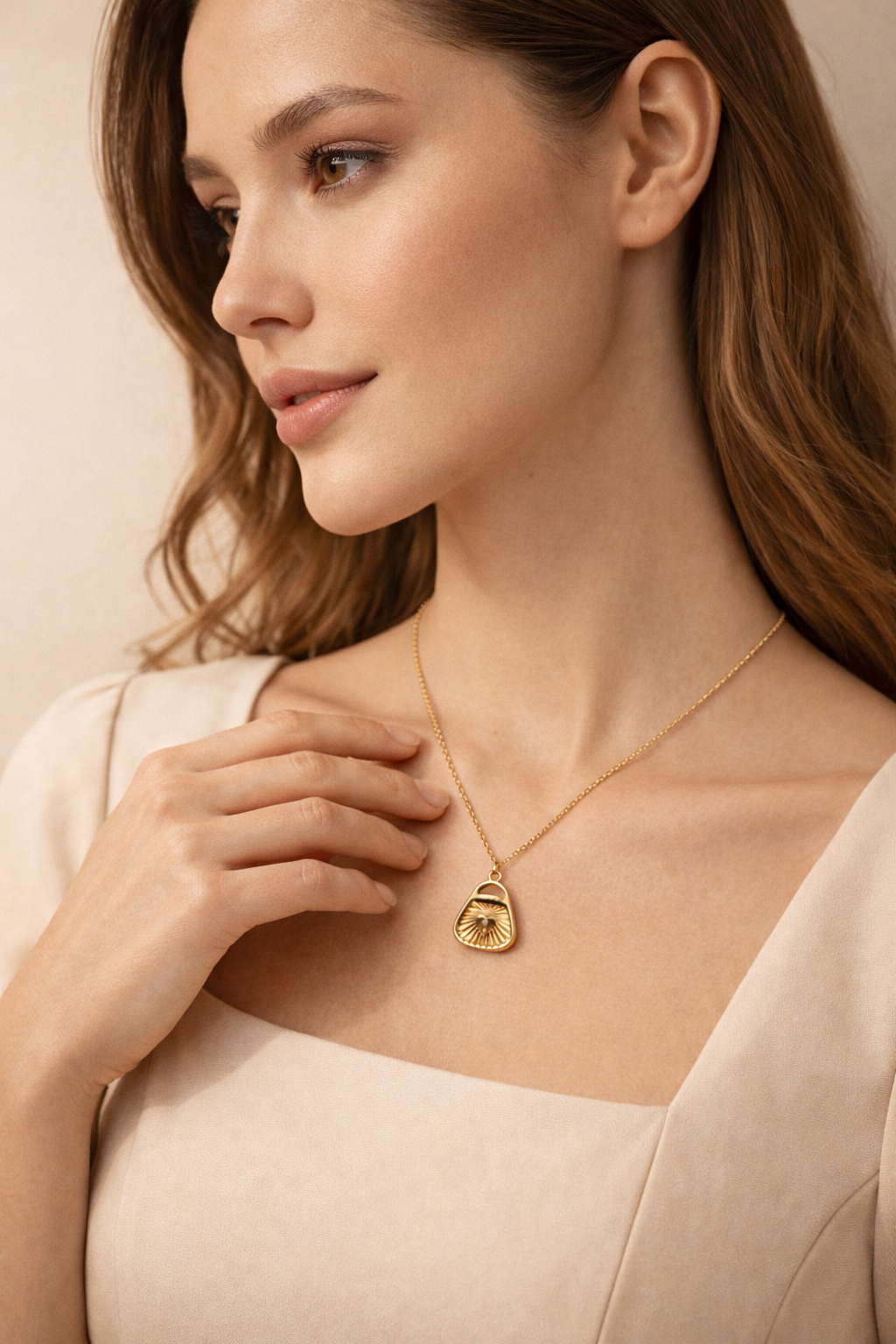 Golden Promise Lock Necklace