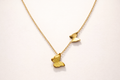 Twin Butterfly Gold Necklace