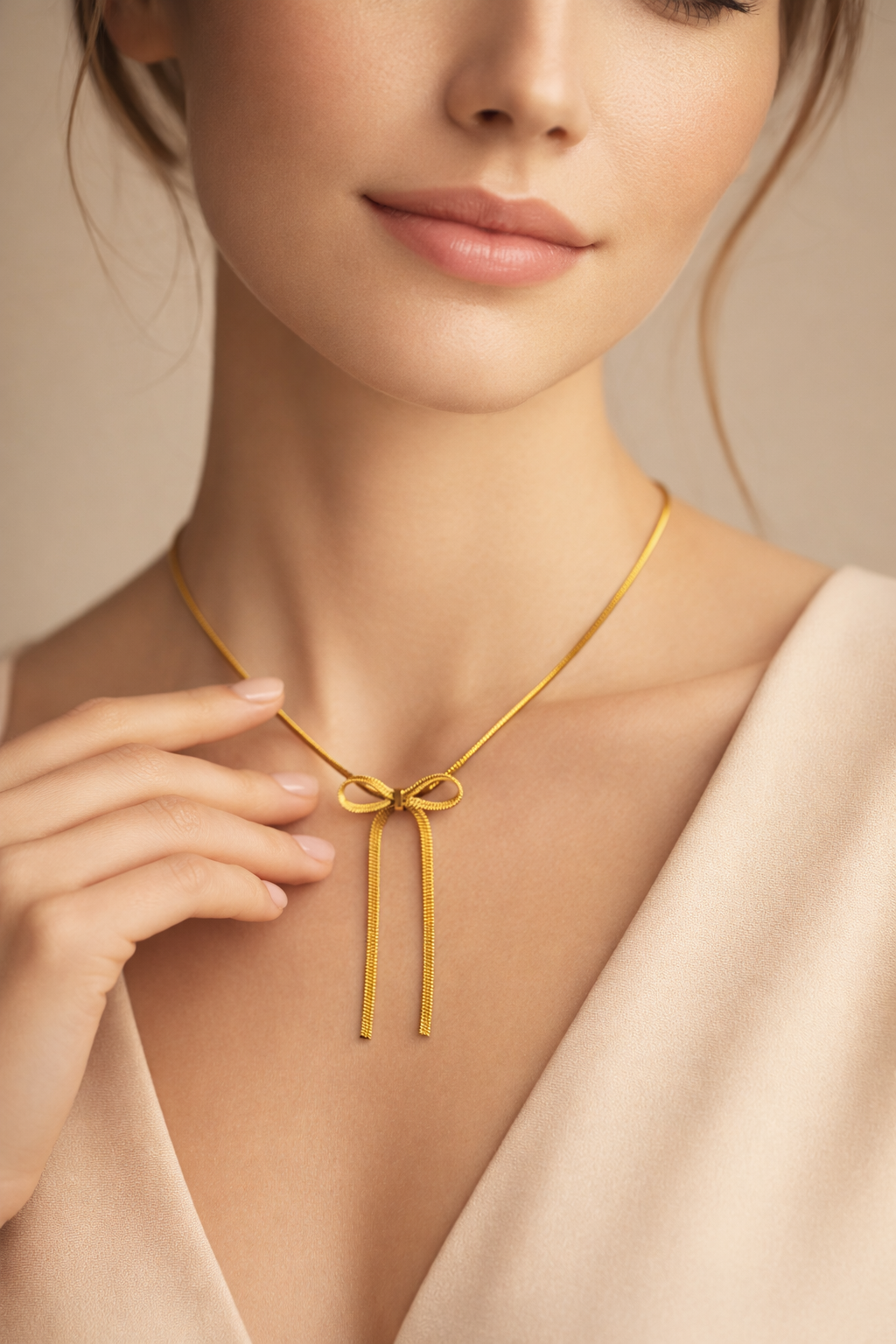 Celeste Ribbon Luxe Necklace