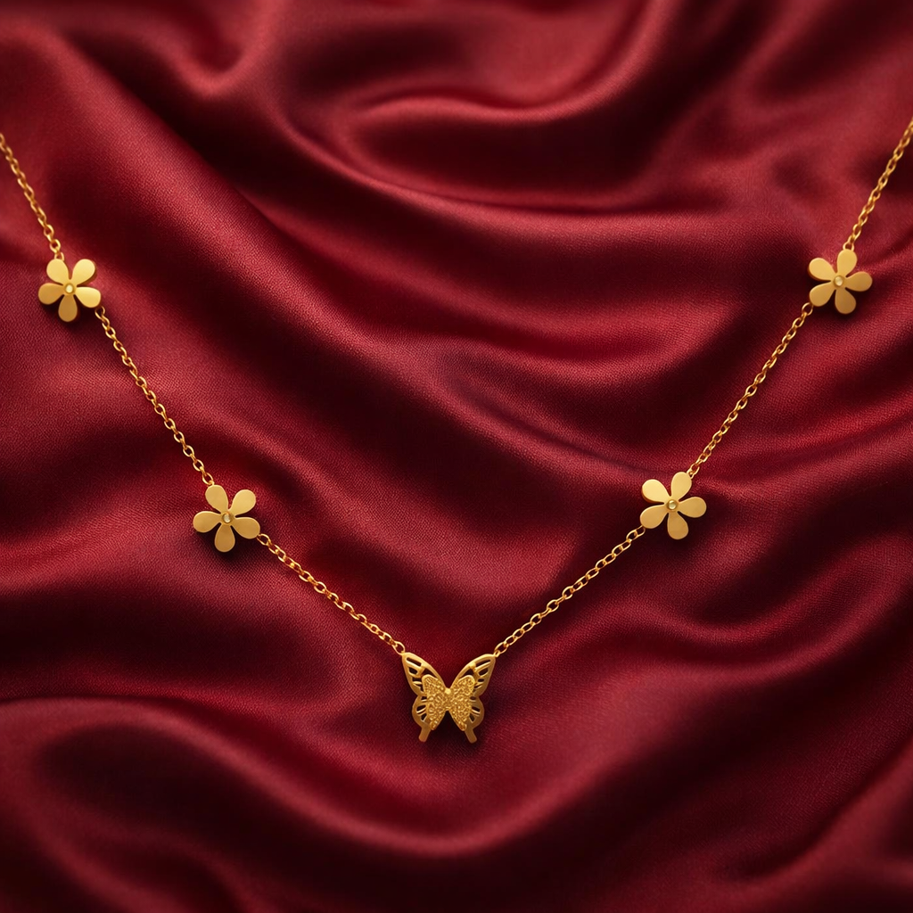 Aurelia Bloom Butterfly Necklace