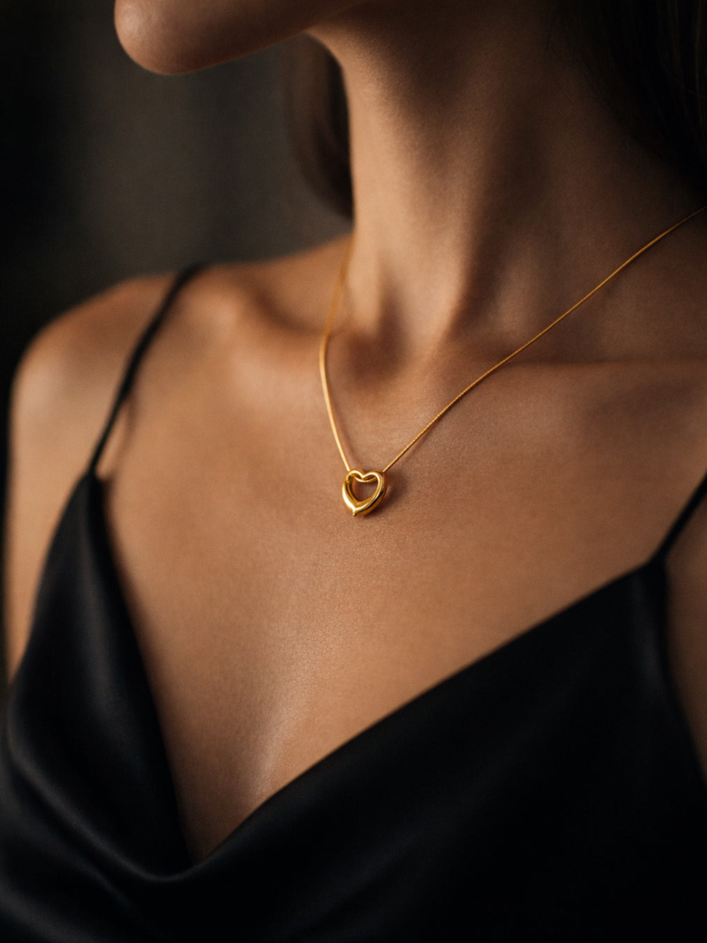 Open Heart Gold Necklace