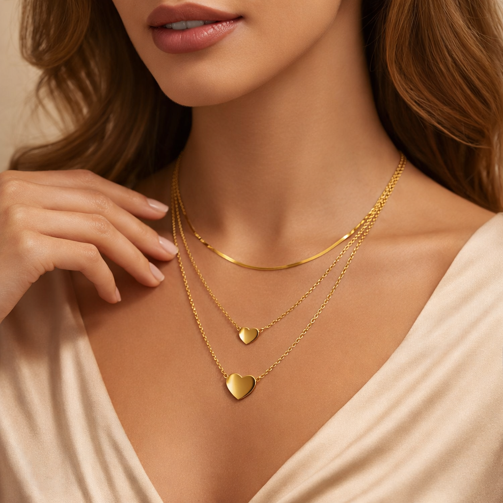 Aurora Twin Heart Luxe Necklace