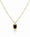 Noir Royale Gold Pendant Necklace