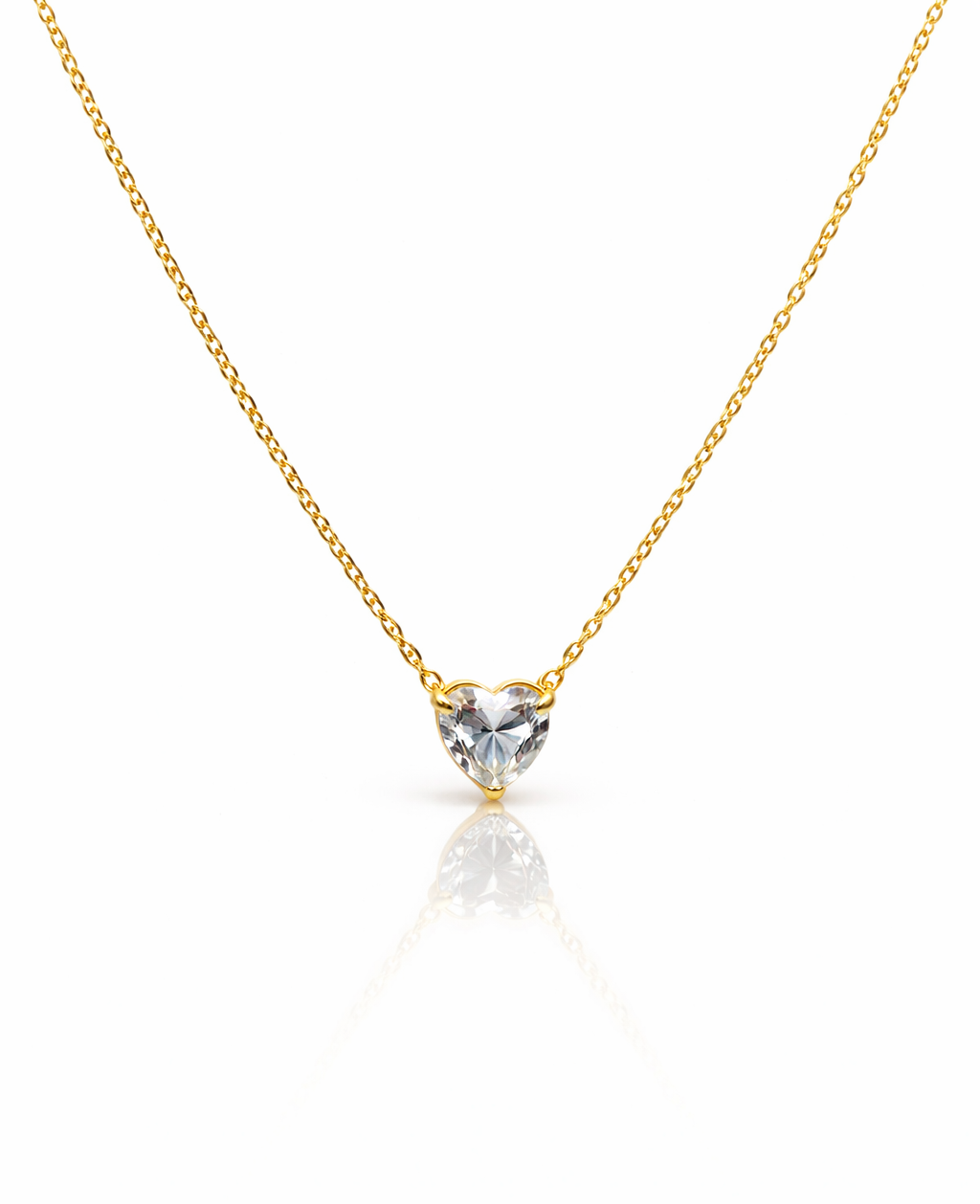 Gemstone Heart Shaped Pendant Necklace