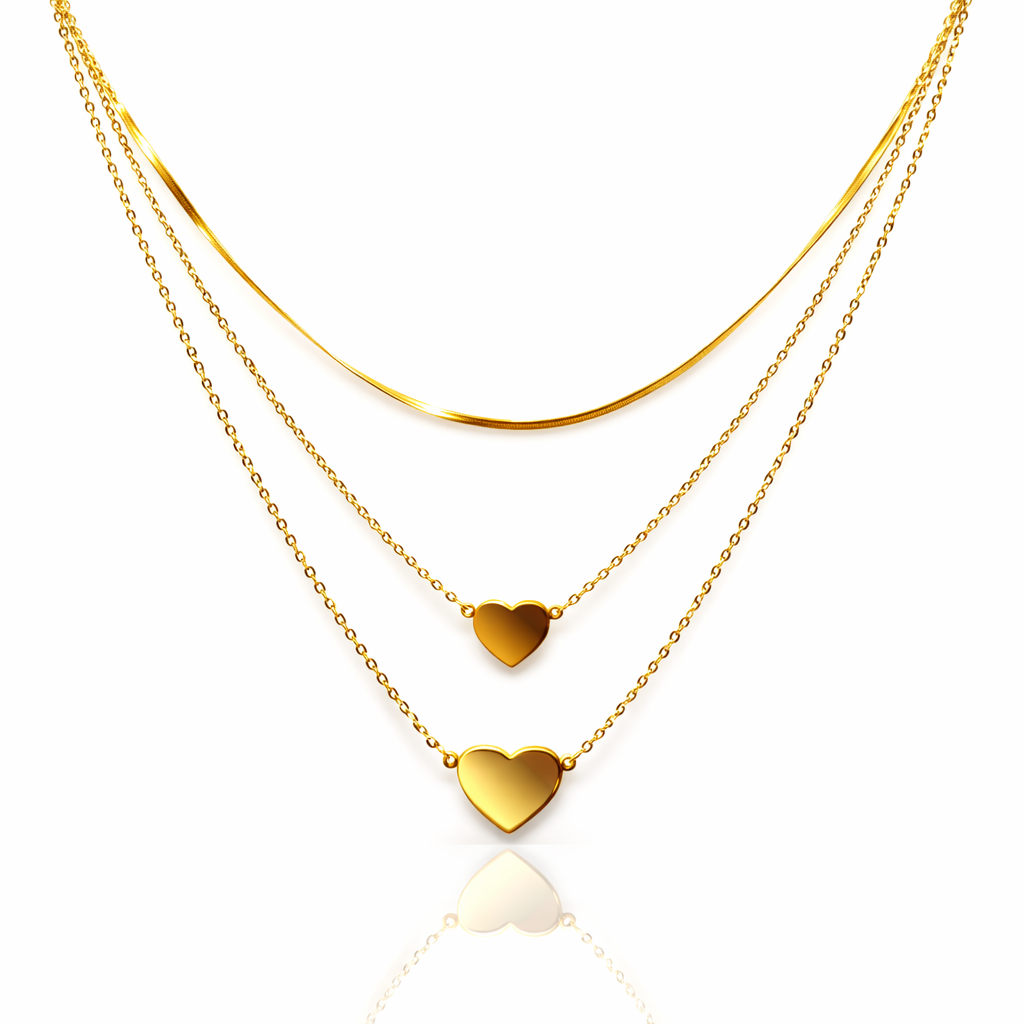Aurora Twin Heart Luxe Necklace