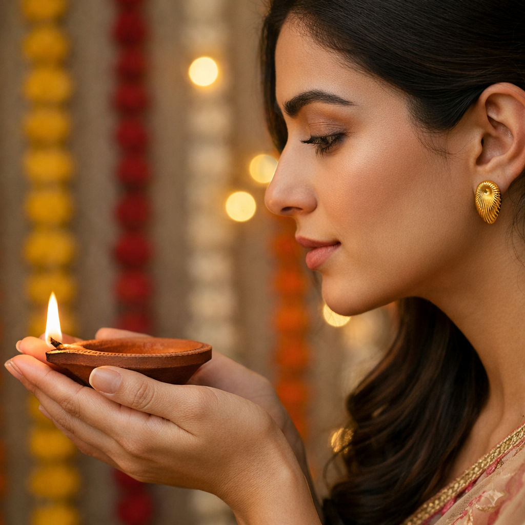 Celeste Radiant Gold Studs