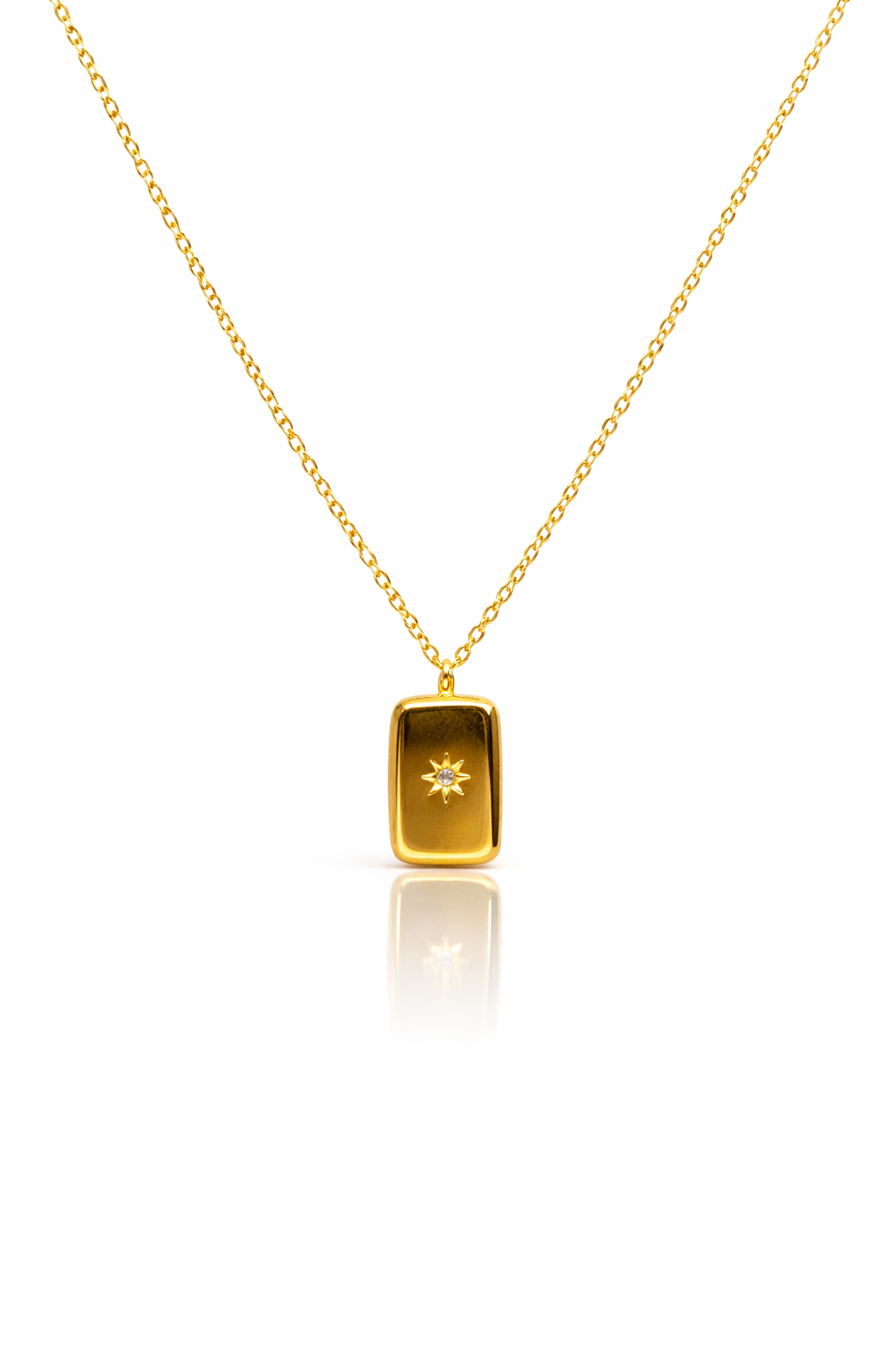 Gold Bar Pendant Necklace