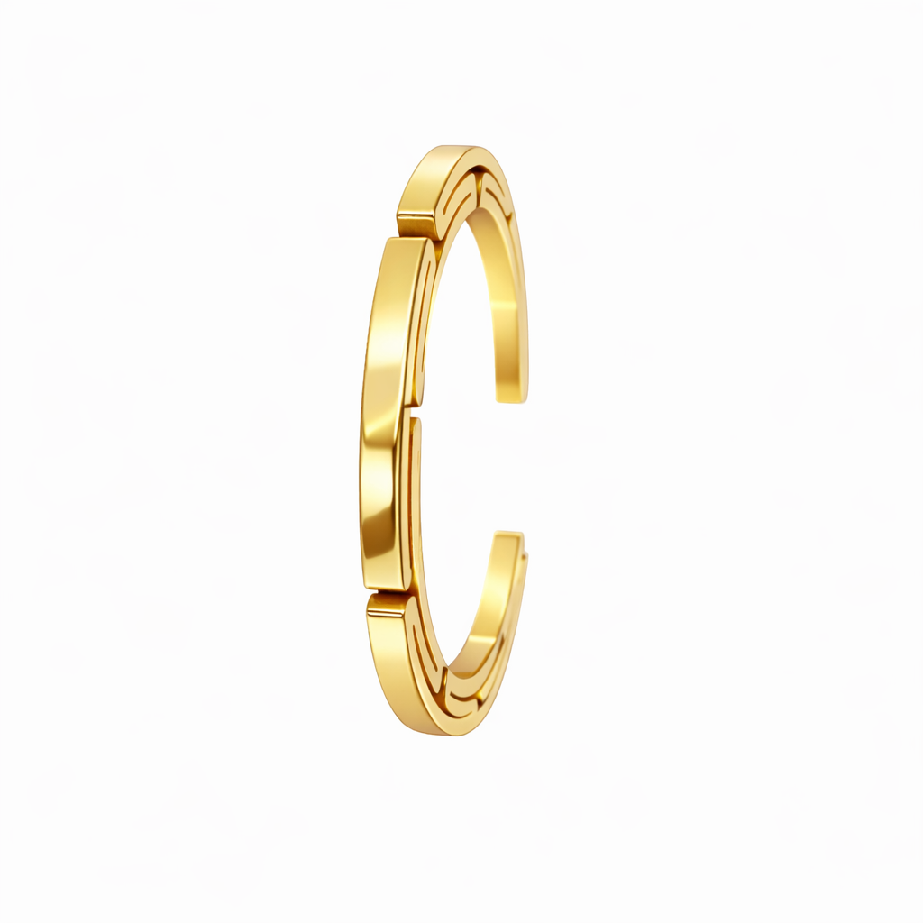 Architectural Arc Gold Cuff Bracelet