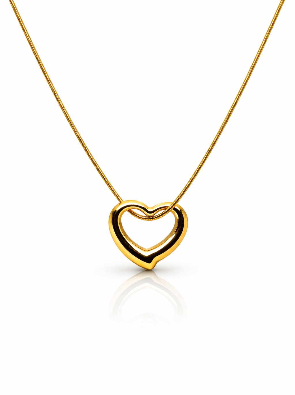 Open Heart Gold Necklace