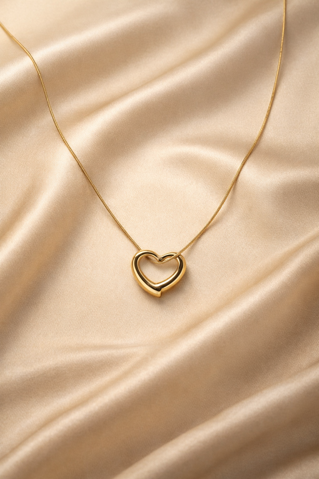 Open Heart Gold Necklace