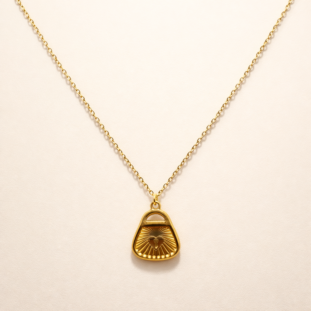 Golden Promise Lock Necklace